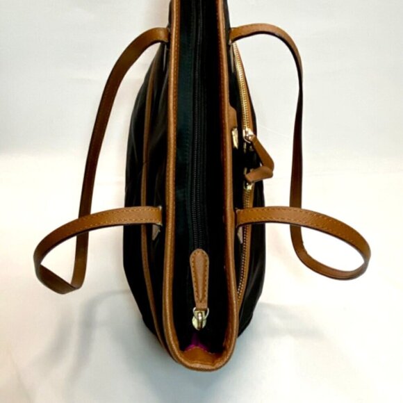 Michael Kors Black and Brown Nylon Kempton Large Pocket Tote GUC - Picture 12 of 16